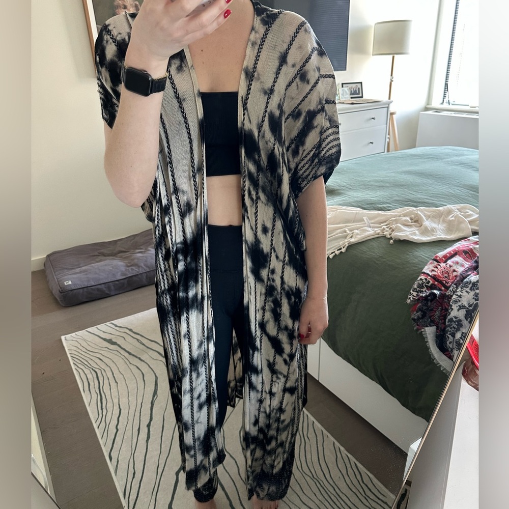 Tie dye shawl/ pool over up